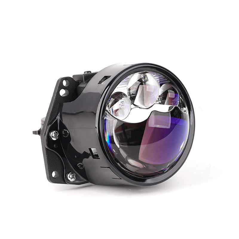 AES 3-Inch Aluminum Bi-LED Fog Lamp | 3-Color Switching with Blue Glass