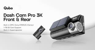 Qubo Dashcam Pro 3K | Sony STARVIS  | Ultra UHD Clarity | GPS & Wi-Fi Built-in