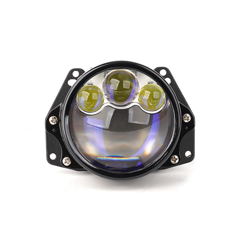 AES 3-Inch Aluminum Bi-LED Fog Lamp - heat sink and cooling fan design - AES at Nandi Car Accessories