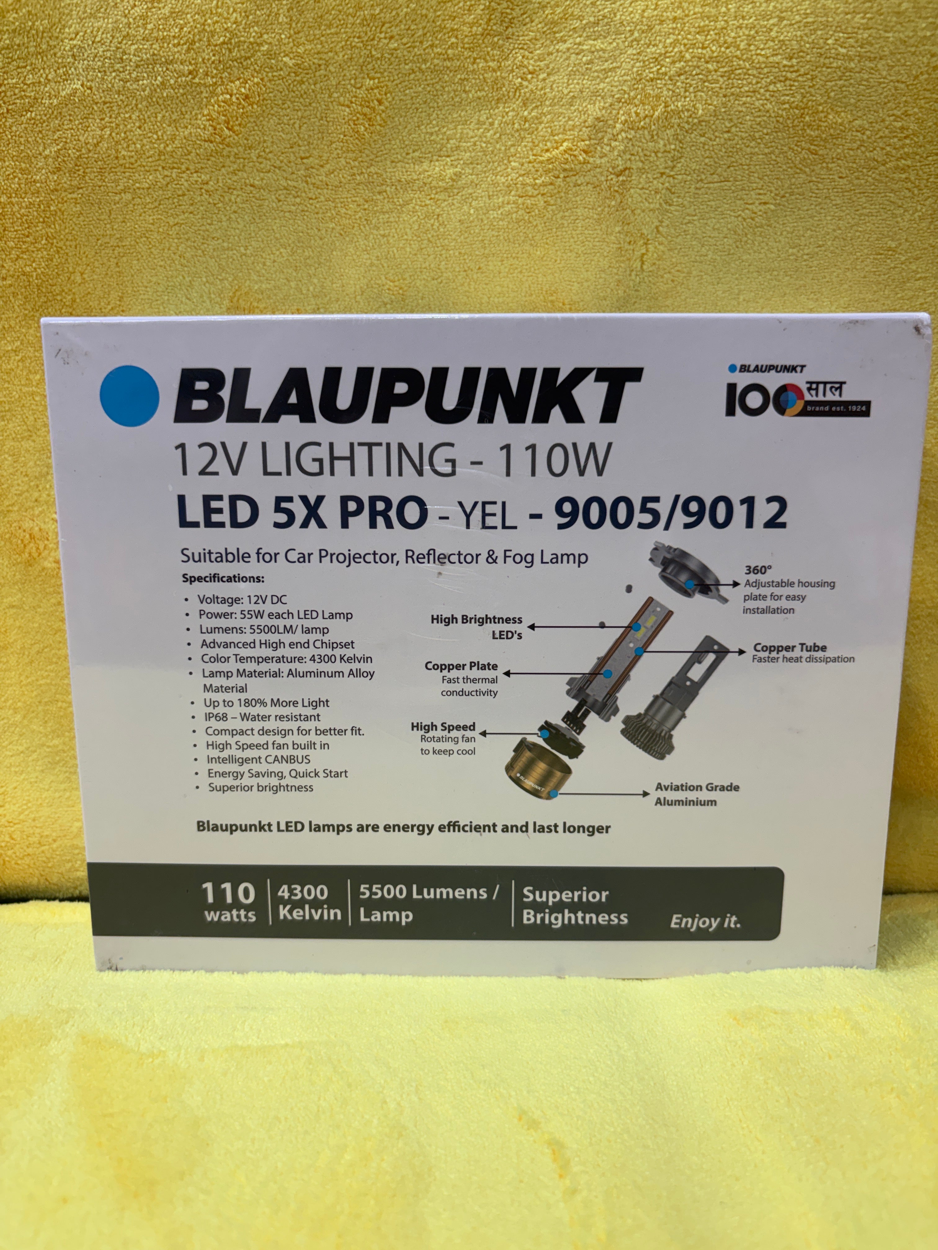Blaupunkt Led light 110W models available- H8, H4, 9005, H7, H11, H19, 9012