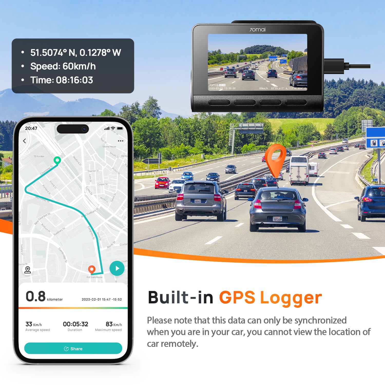AI Motion Detection feature on 70mai A810 for 24H parking surveillance