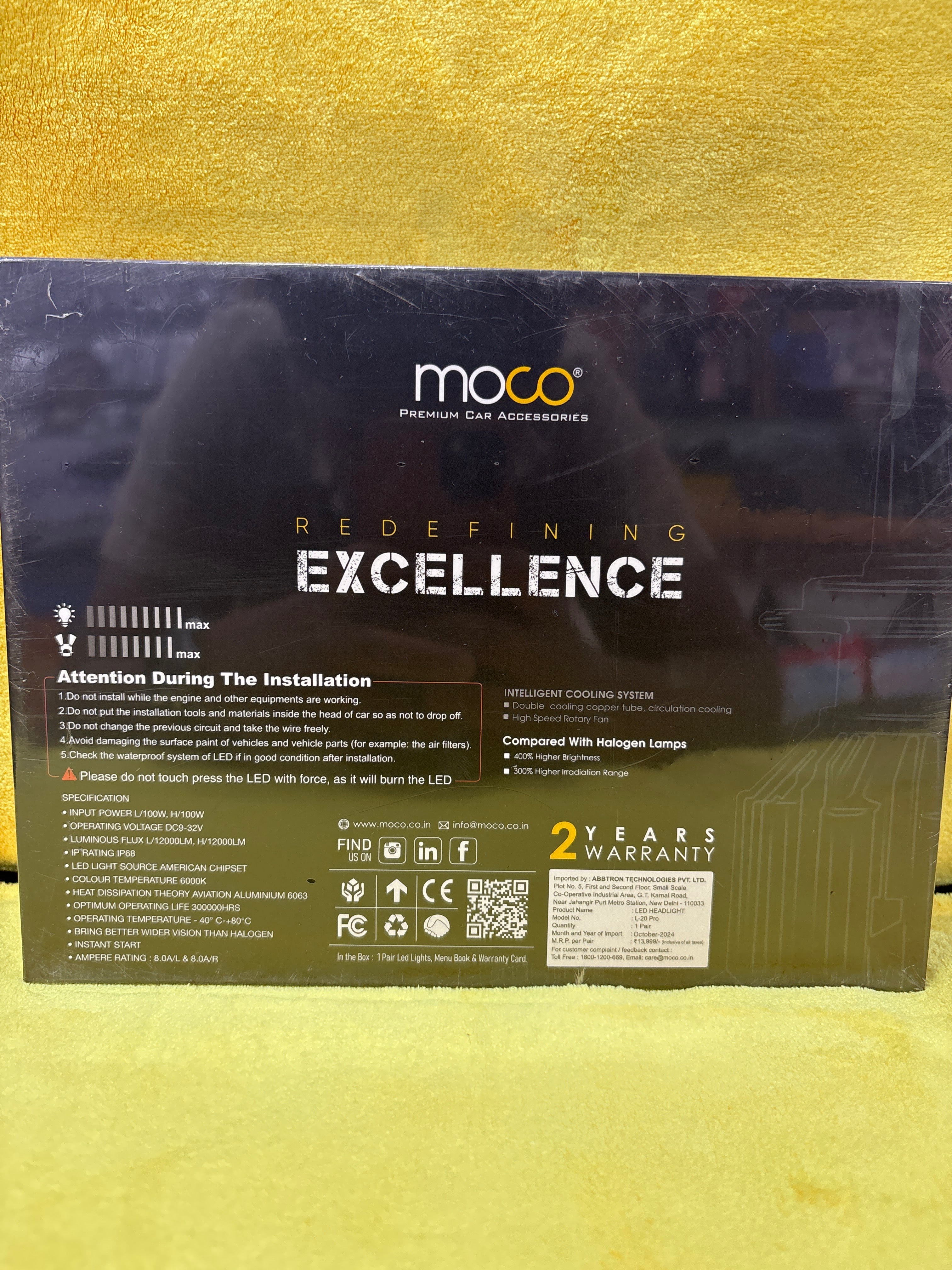 Moco led light 200W models available - H1, H4, H7, H8, H11, 9005, 9012