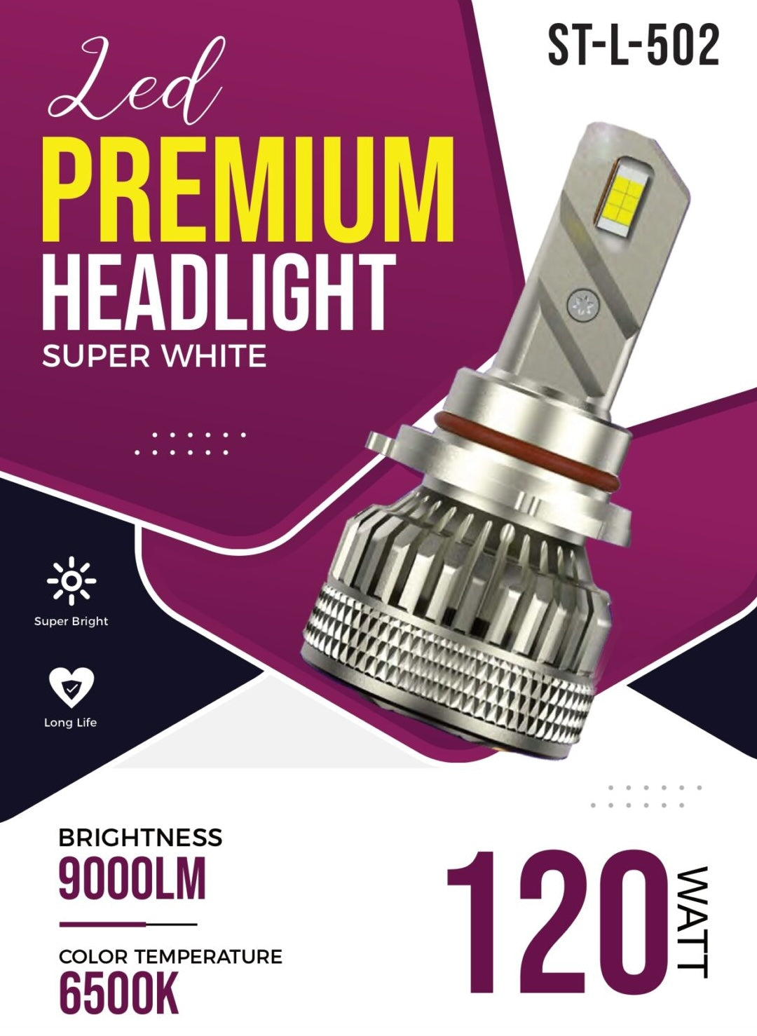 Snaptronic ST-L 503 Premium LED Headlight | High Power 220W Output