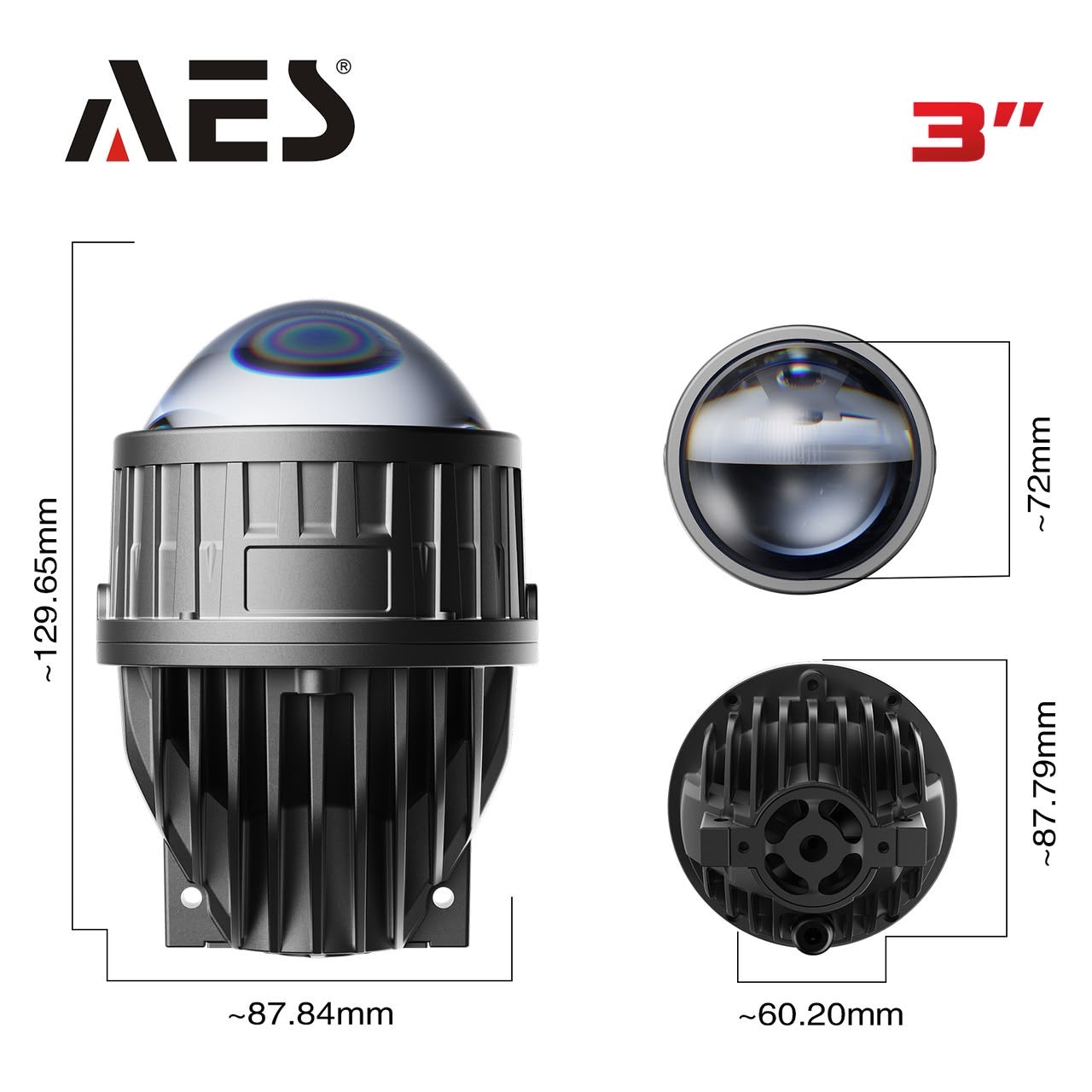 AES FX-3 Bi-Laser Fog Lens – High Power Car Projector Light