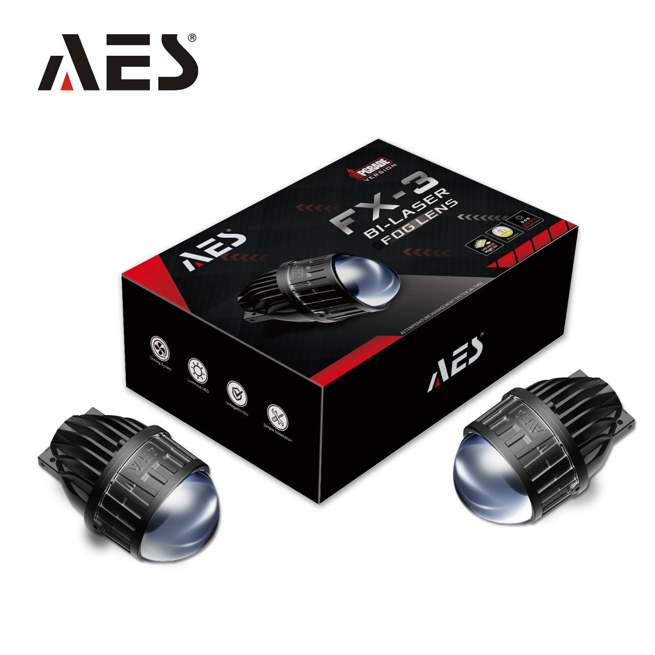 AES FX-3 Bi-Laser Fog Lens – High Power Car Projector Light