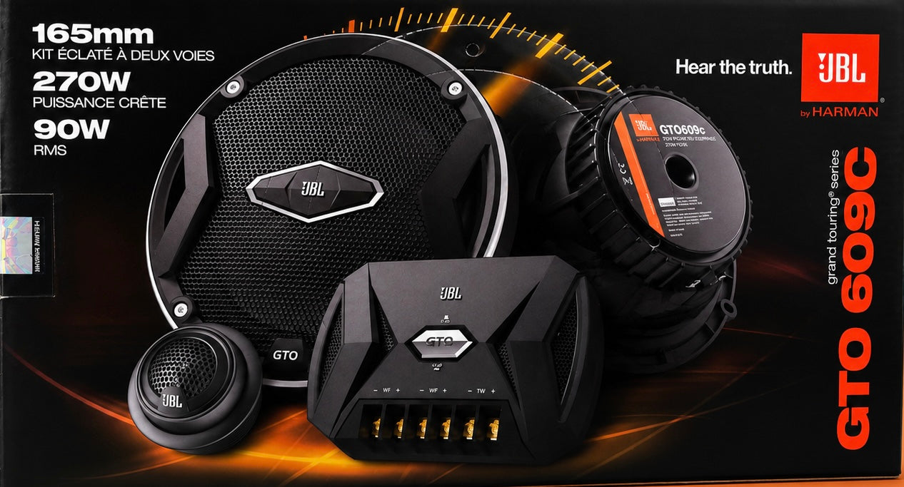 JBL GTO 609C 6.5” Component Car Speaker System – 270W Peak Power