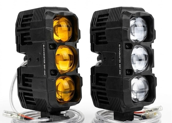 Blockbuster BBT-550 200W Twin Color Auxiliary Grille Spot Beam Light (Pair)