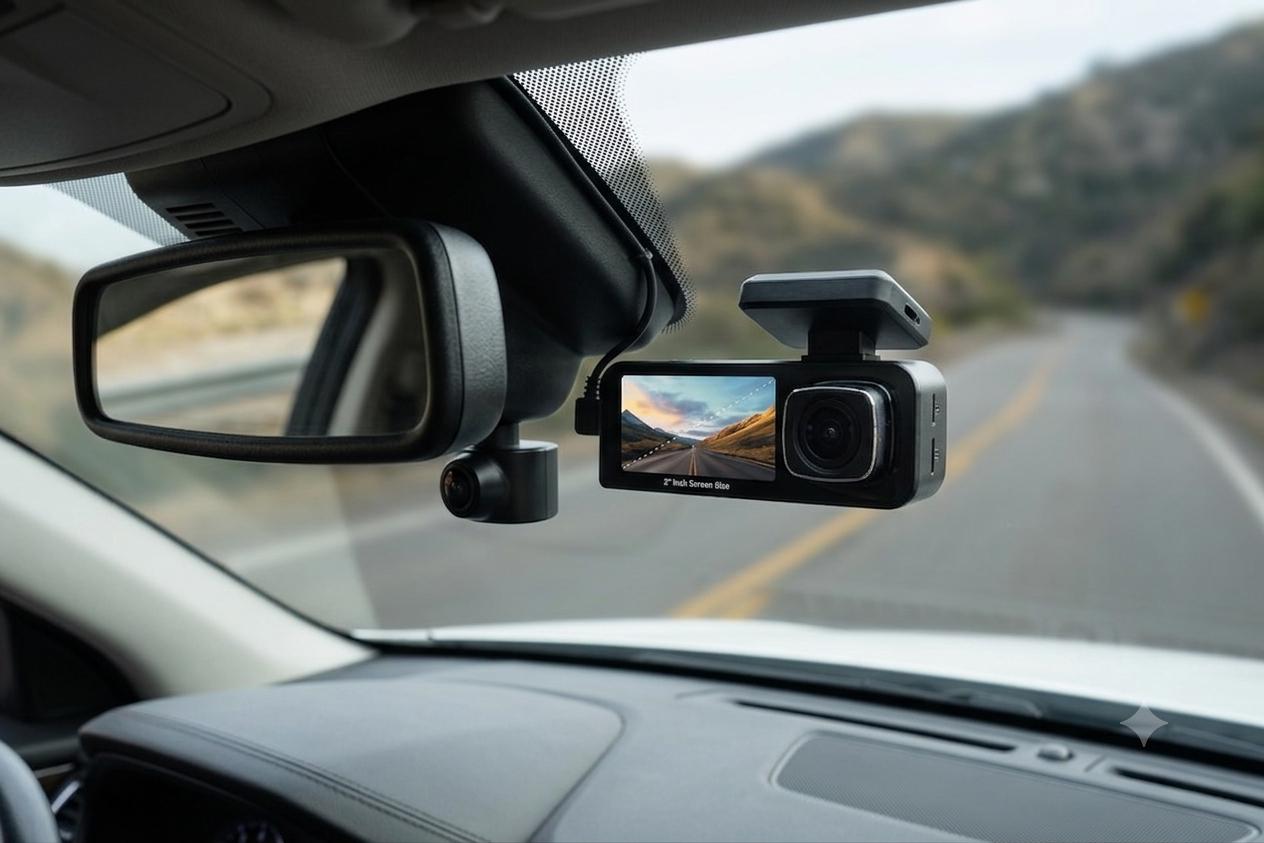 myTVS Dashcam Ultra – 2K HDR Dual Channel (Front & Rear) Car Dash Camera