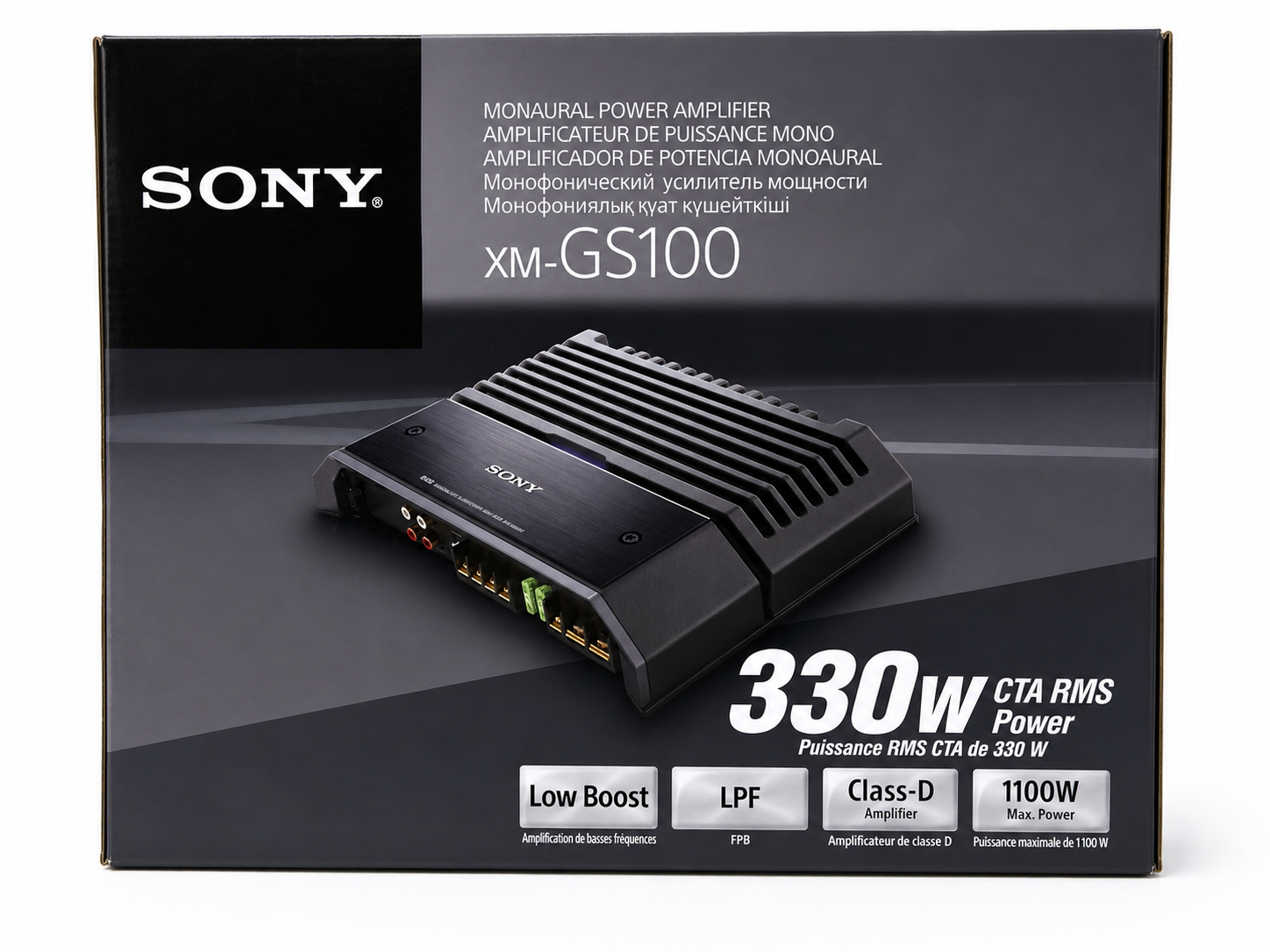Sony XM-GS100 Monoblock Class-D Car Amplifier – 1100W Max Power