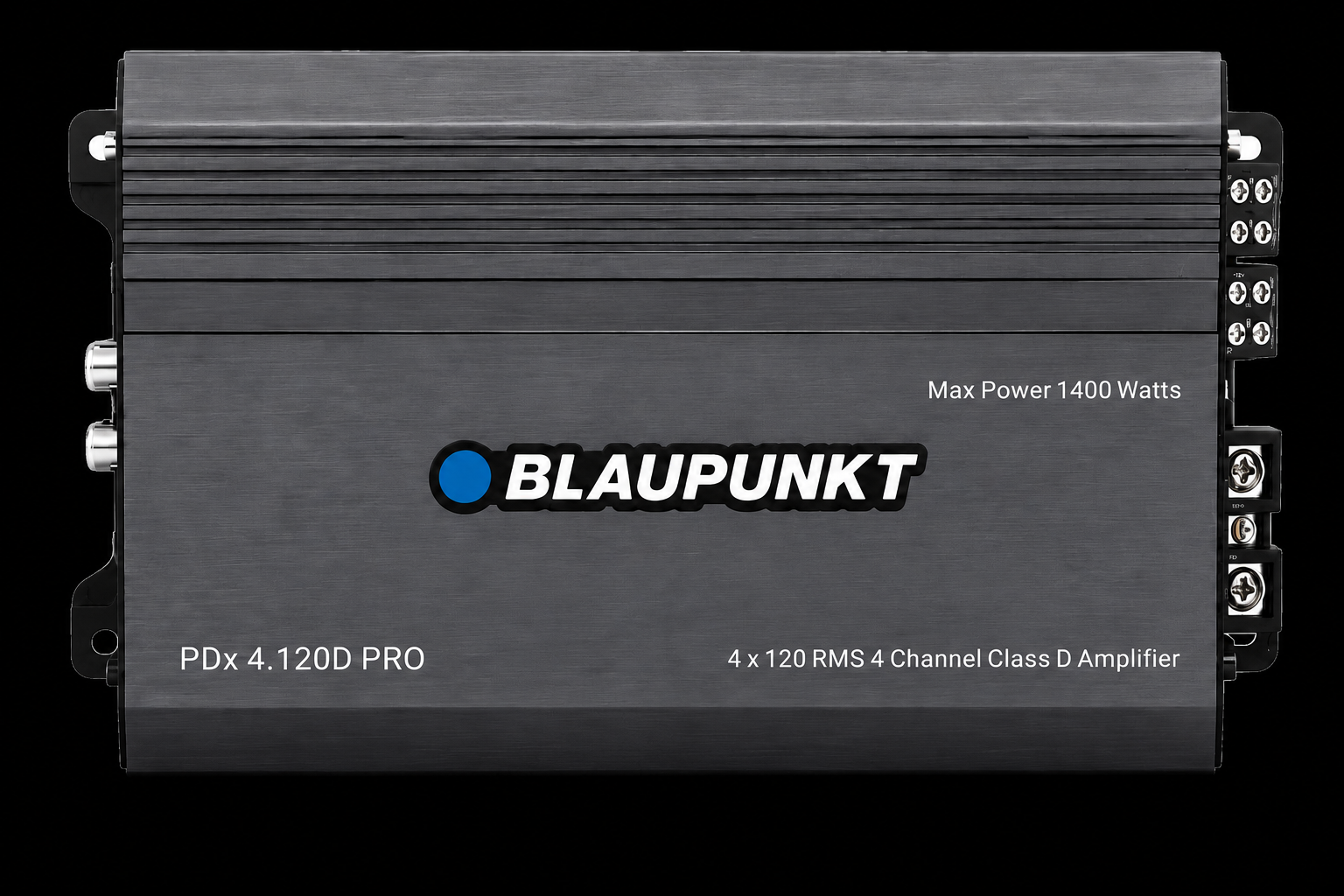 Blaupunkt Velocity Series PDx 4.120D PRO 4-Channel Class D Car Amplifier – 1400W Max Power