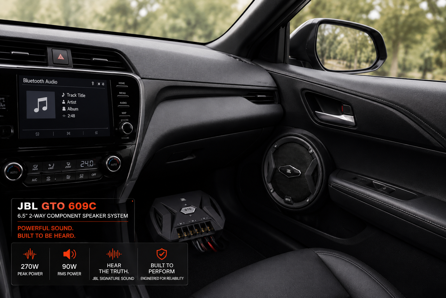 JBL GTO 609C 6.5” Component Car Speaker System – 270W Peak Power