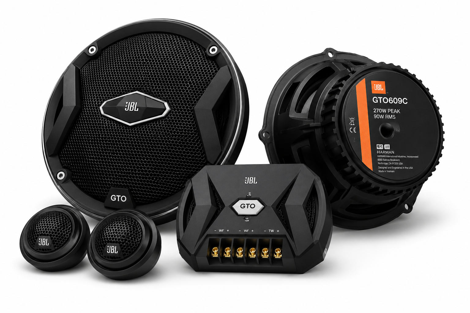 JBL GTO 609C 6.5” Component Car Speaker System – 270W Peak Power