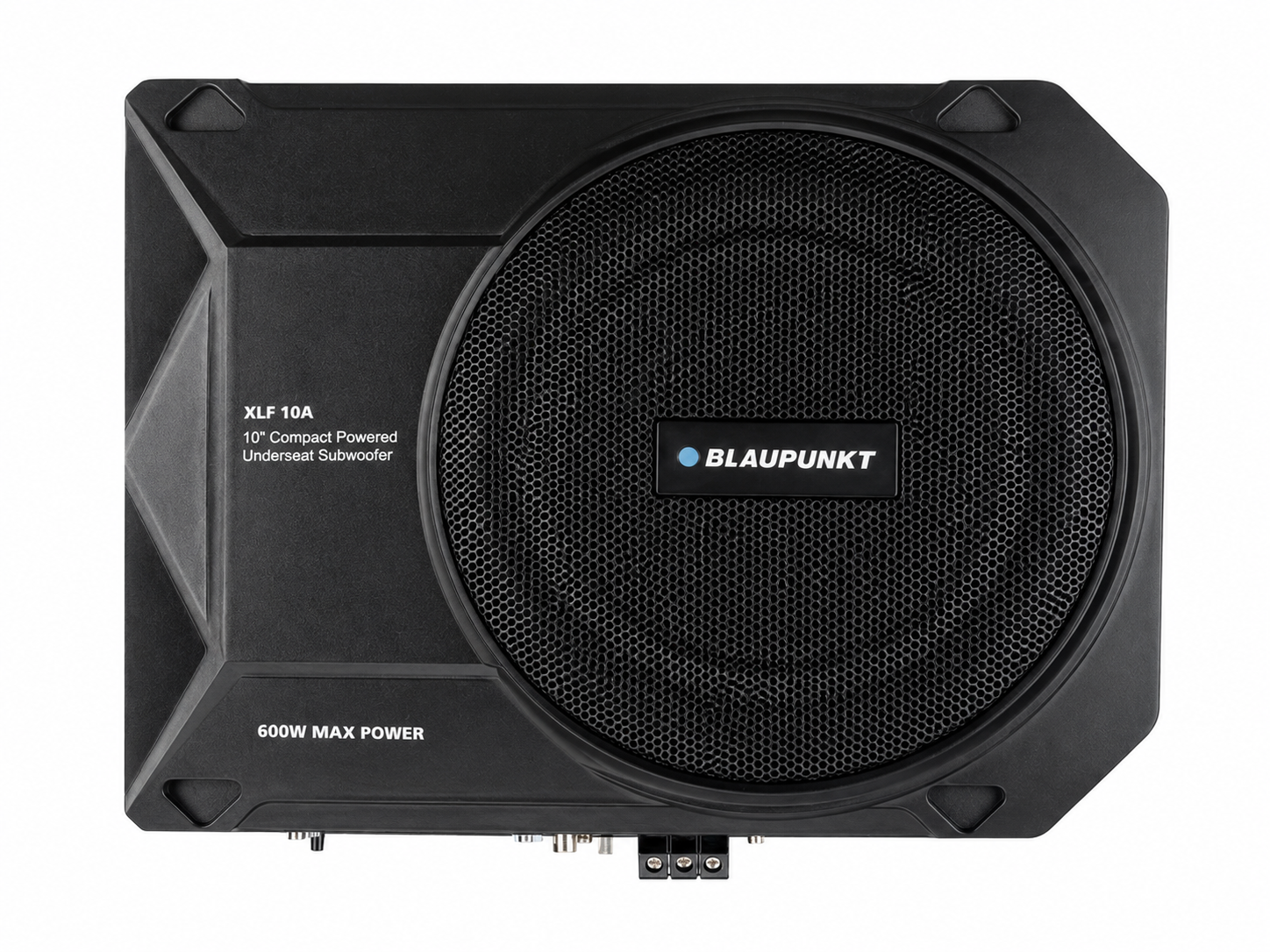 Blaupunkt XLF 10A 10-Inch Underseat Active Subwoofer 600W Max Power | Compact Car Bass Speaker with Built-in Amplifier