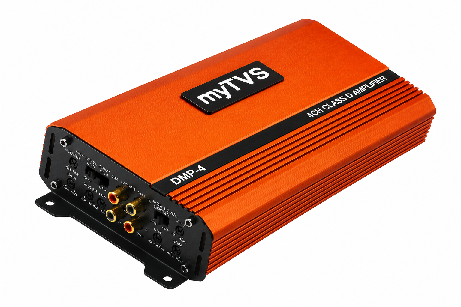 myTVS DMP-4 4 Channel Class-D Car Amplifier | 100W RMS | Compact High Performance Amplifier