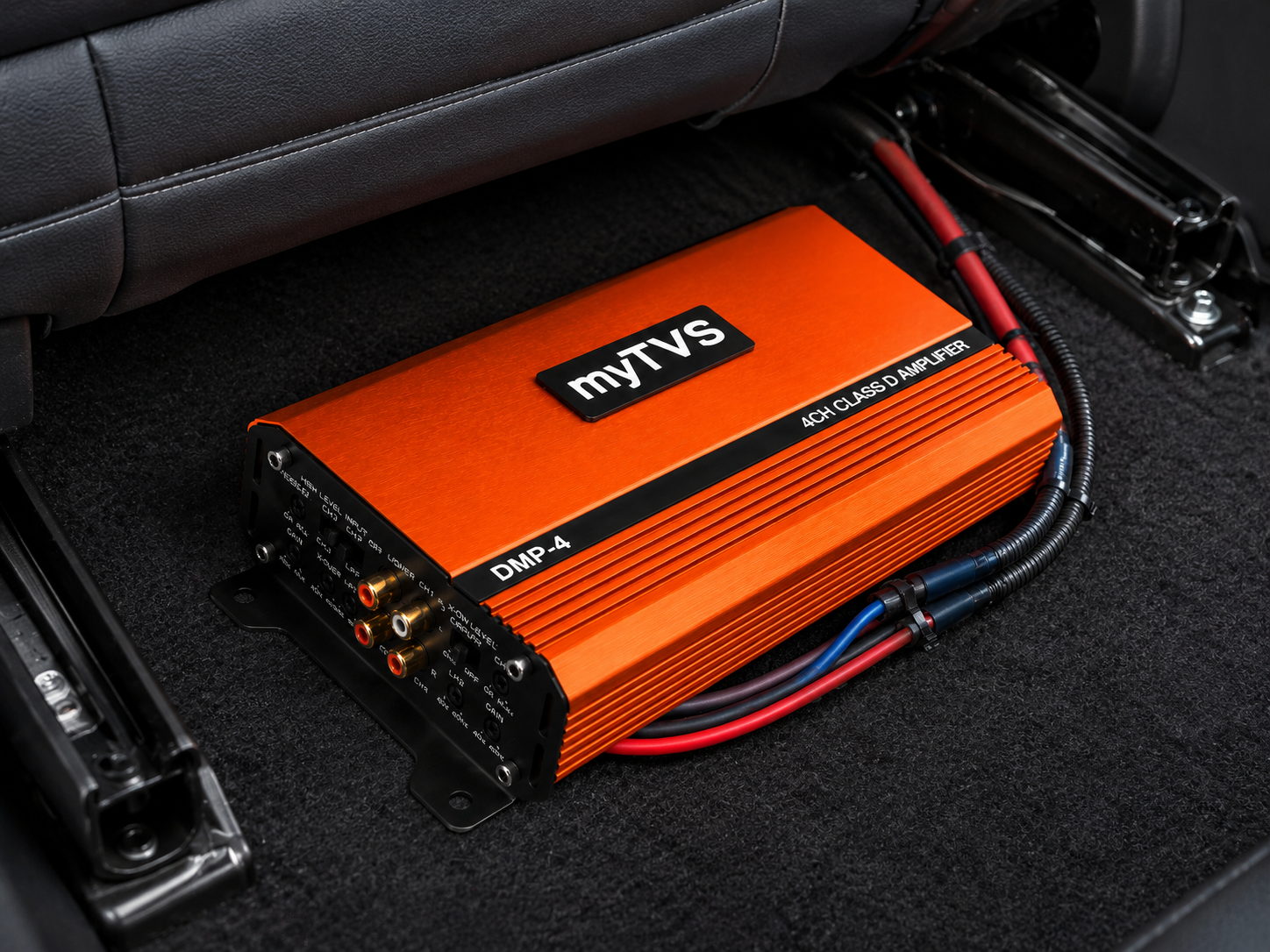 myTVS DMP-4 4 Channel Class-D Car Amplifier | 100W RMS | Compact High Performance Amplifier