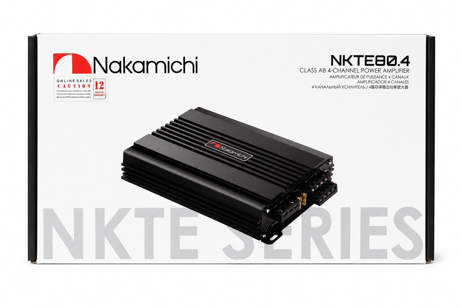 Nakamichi NKTE80.4 4 Channel Class AB Car Amplifier | High Performance Car Audio Amplifier