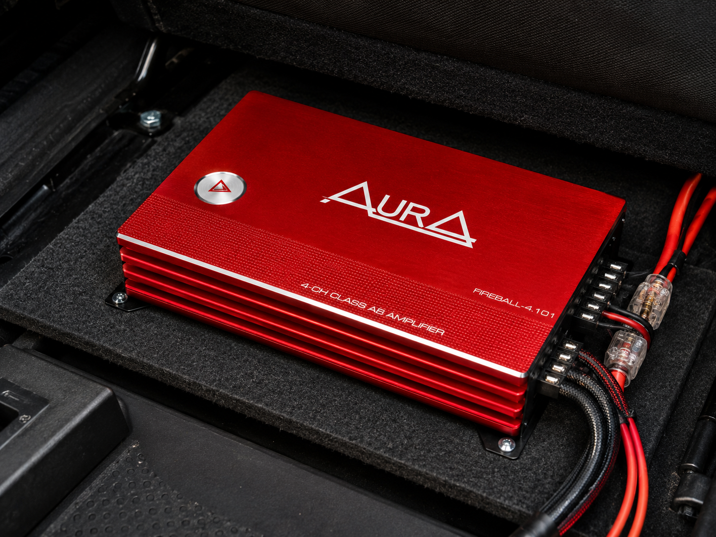 AURA Fireball 4.101 4 Channel Class AB Car Amplifier | 1200W Max Power High Performance Amplifier