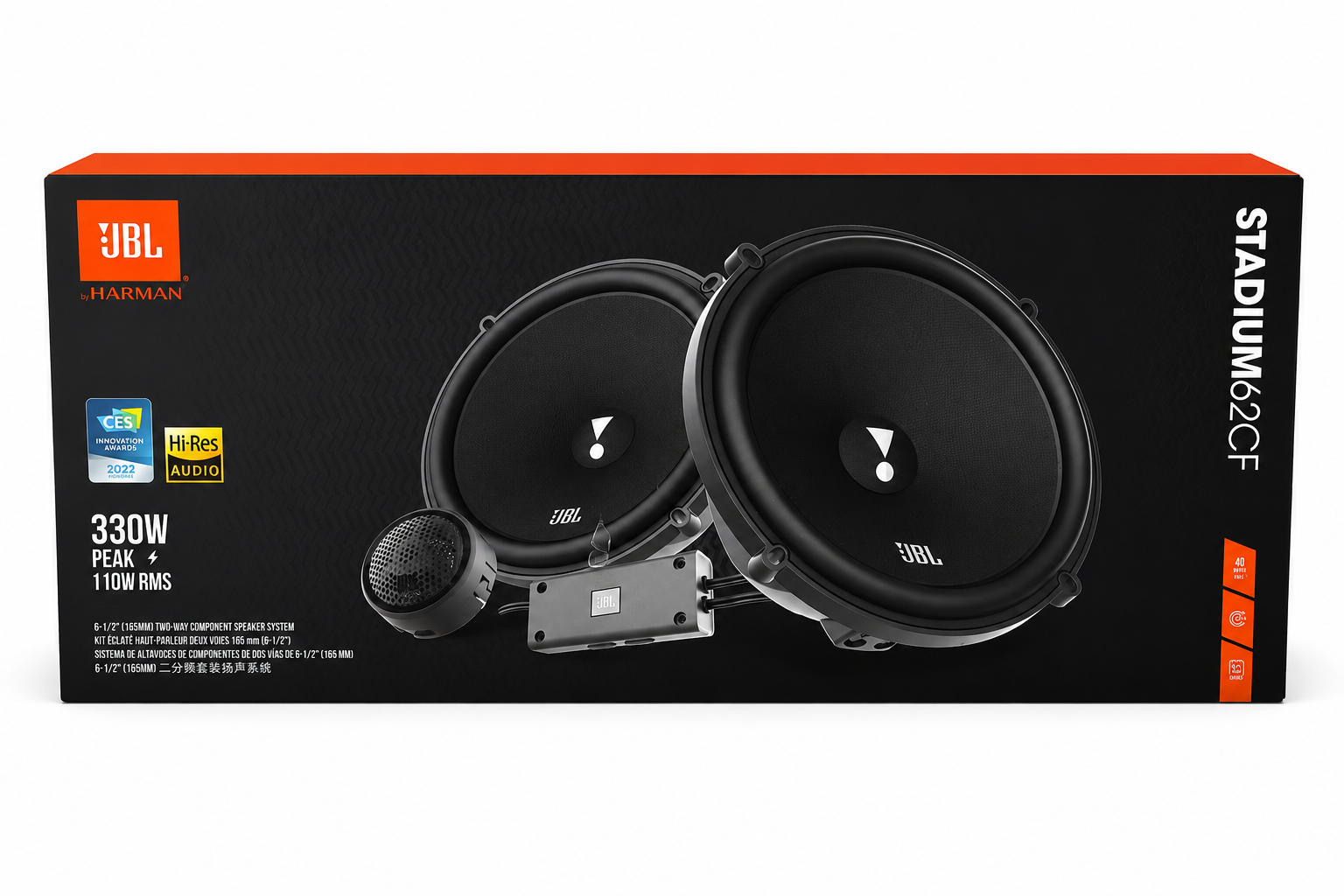 JBL Stadium 62CF 6.5 Inch Component Speakers | 330W Peak, 110W RMS | Premium Car Audio