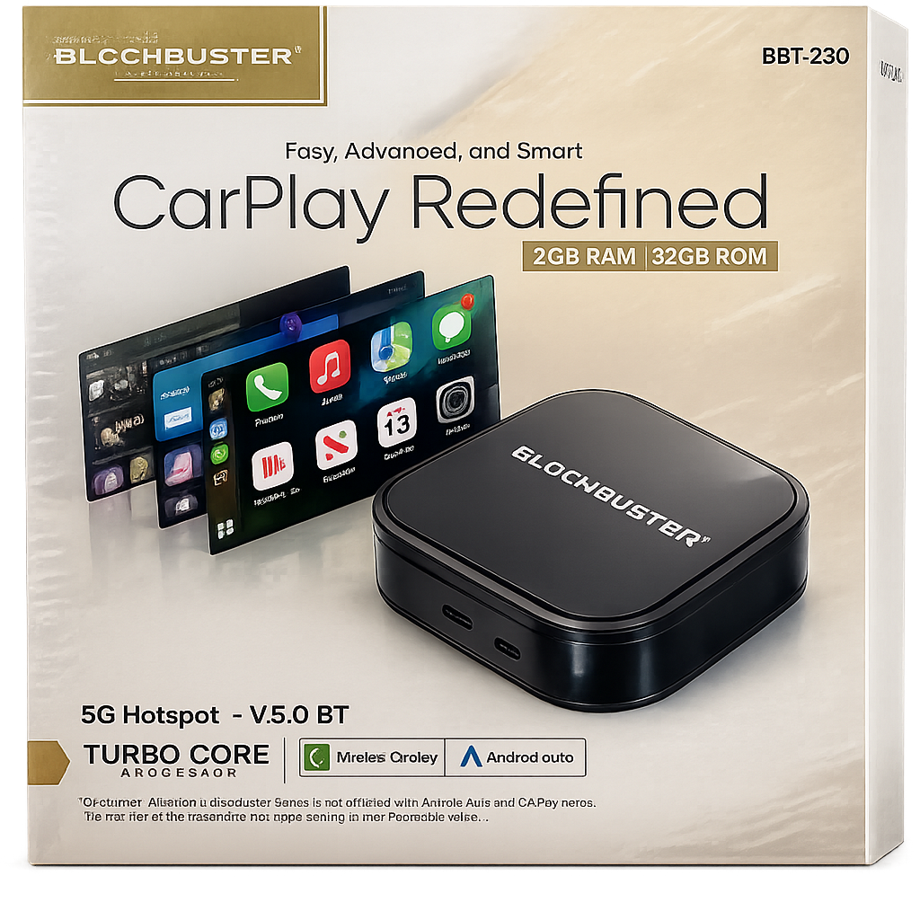 Blockbuster BBT-230 Wireless CarPlay & Android Auto Adapter