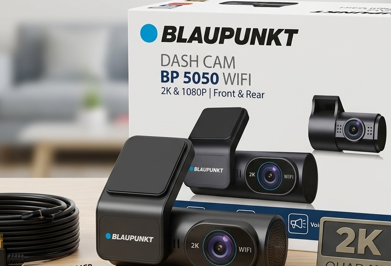 Blaupunkt 5050 2K WiFi Dual-Channel Car Dash Cam | Front & Cabin Recording