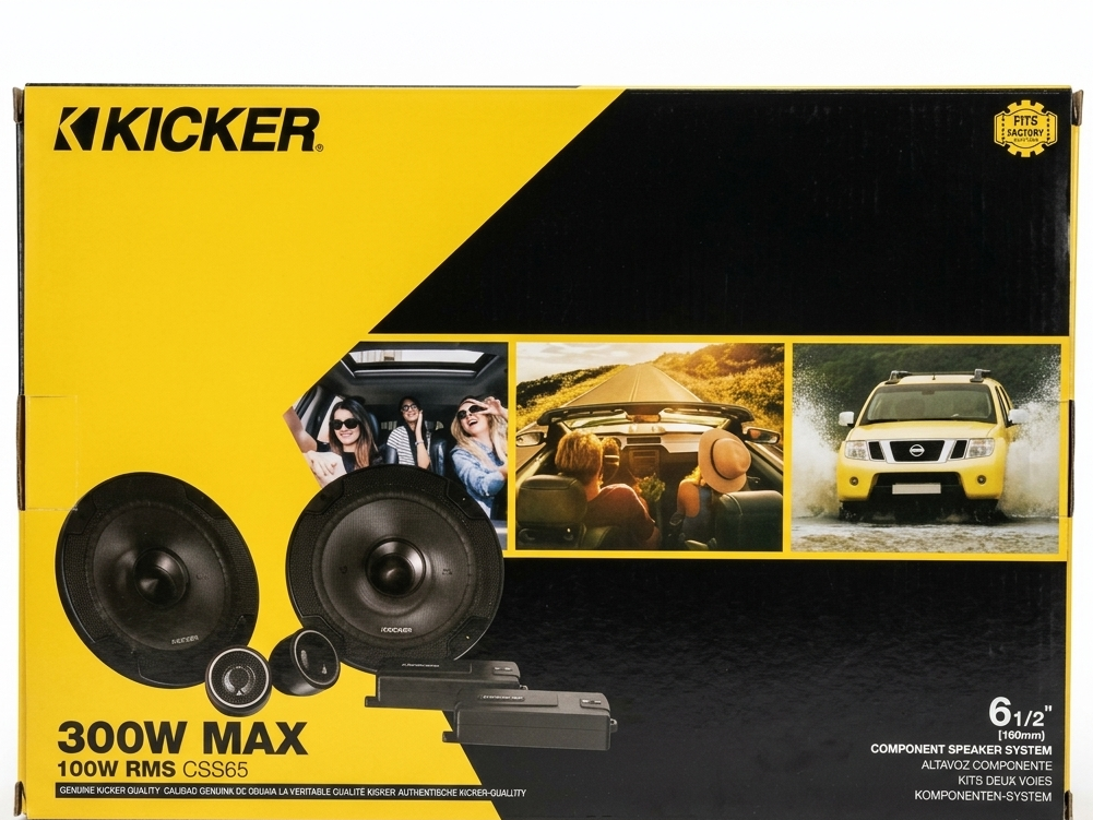Kicker CSS65 (46CSS654) 6.5-Inch Component Speaker System – 300W Max / 100W RMS