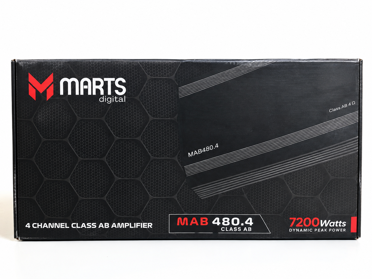MARTS Digital High Power 4-Channel Amplifier - 4x240W RMS @ 4 Ohm, 7200W Peak, Class AB Full Range
