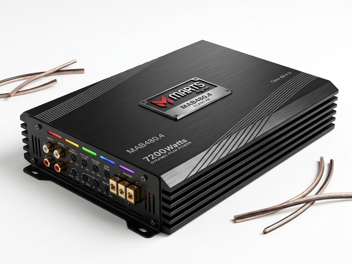MARTS Digital High Power 4-Channel Amplifier - 4x240W RMS @ 4 Ohm, 7200W Peak, Class AB Full Range