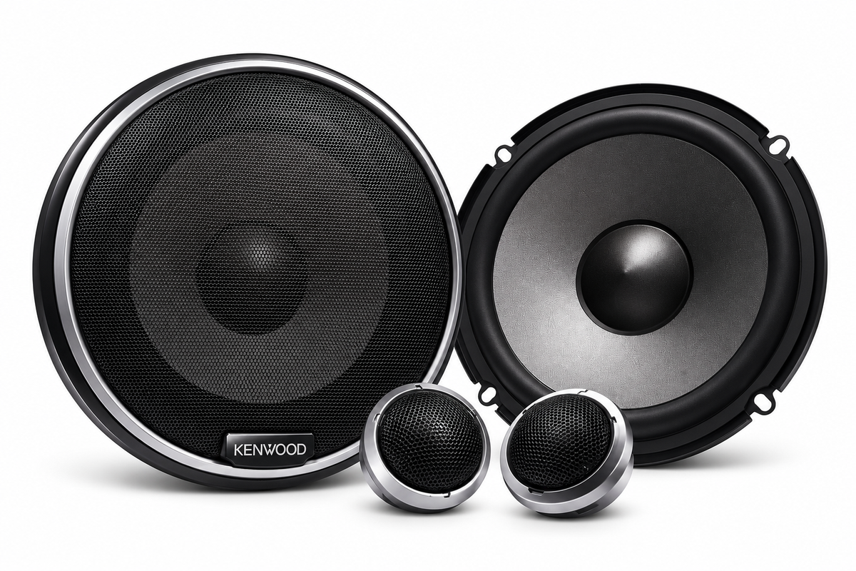 Kenwood KFC-PS170C 6.5 Inch Component Car Speakers | 80W RMS 400W Peak | Tweeters & Crossover