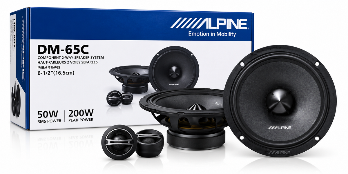 Alpine DM-65C 6.5 Inch Component Car Speakers | 50W RMS | 200W Peak