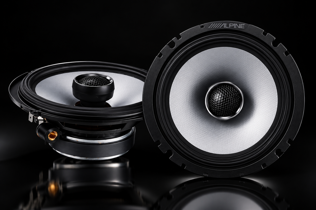 Alpine S2-S65 6.5” Coaxial 2-Way Car Speakers – 80W RMS, 240W Peak