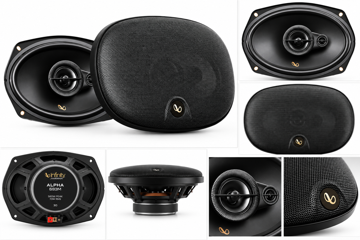 Infinity ALPHA 693M 6x9 Inch 3-Way Car Speakers | 560W Peak | 70W RMS OVAL SPEAKER