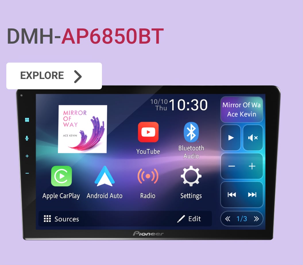 Pioneer DMH-AP6850BT 9-Inch Touchscreen Car Stereo with Apple CarPlay & Android Auto