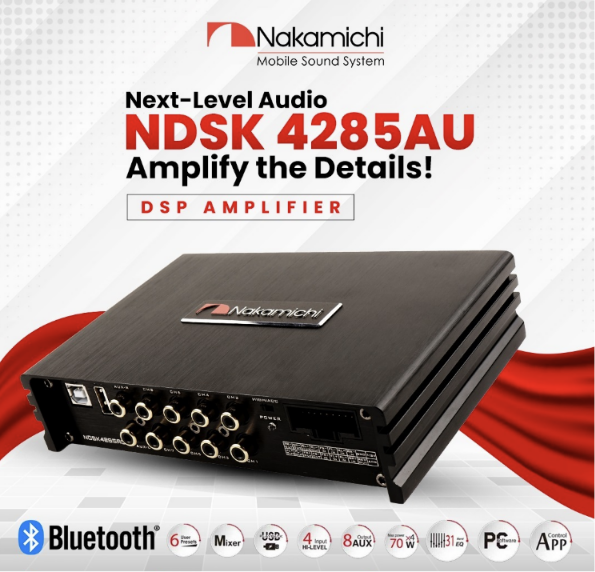 Nakamichi NDSK 4285AU DSP Amplifier | Bluetooth Digital Sound Processor Car Amplifier