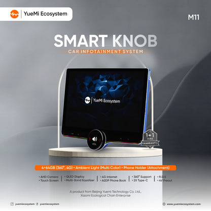 Car Android Player YueMi M11 4GB+64GB with Digital Smart Knob