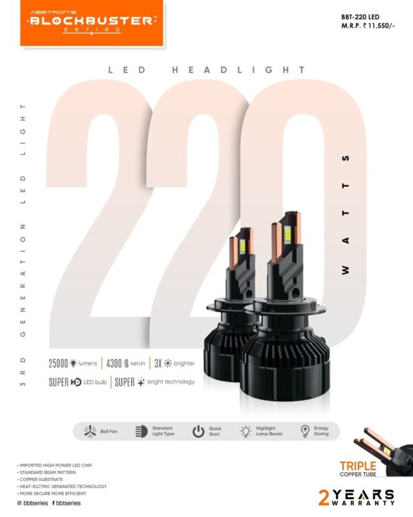 Abbtron Blockbuster BBT-220 LED Car Headlights Set