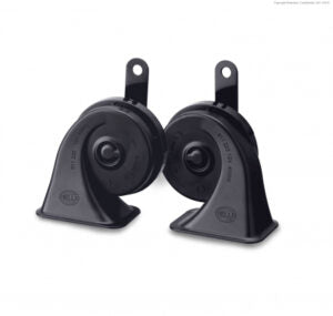HELLA Midnight Black Twin Tone Horn Set – High-Performance Stealth 12V Horn (110dB)