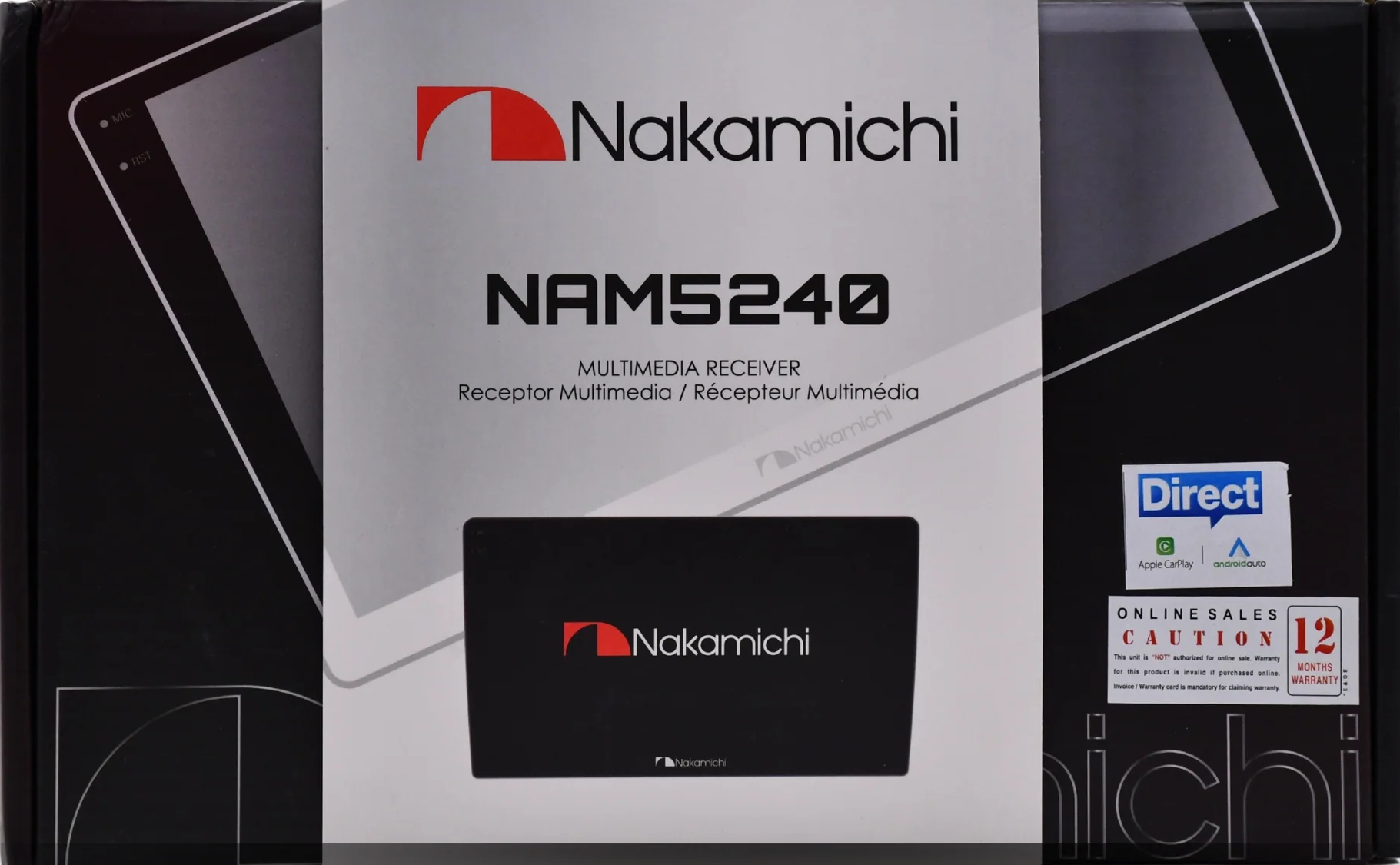 Nakamichi NAM-5240 9" Android Multimedia Receiver - rear panel connections and ports - Nakamichi at Nandi Car Accessories