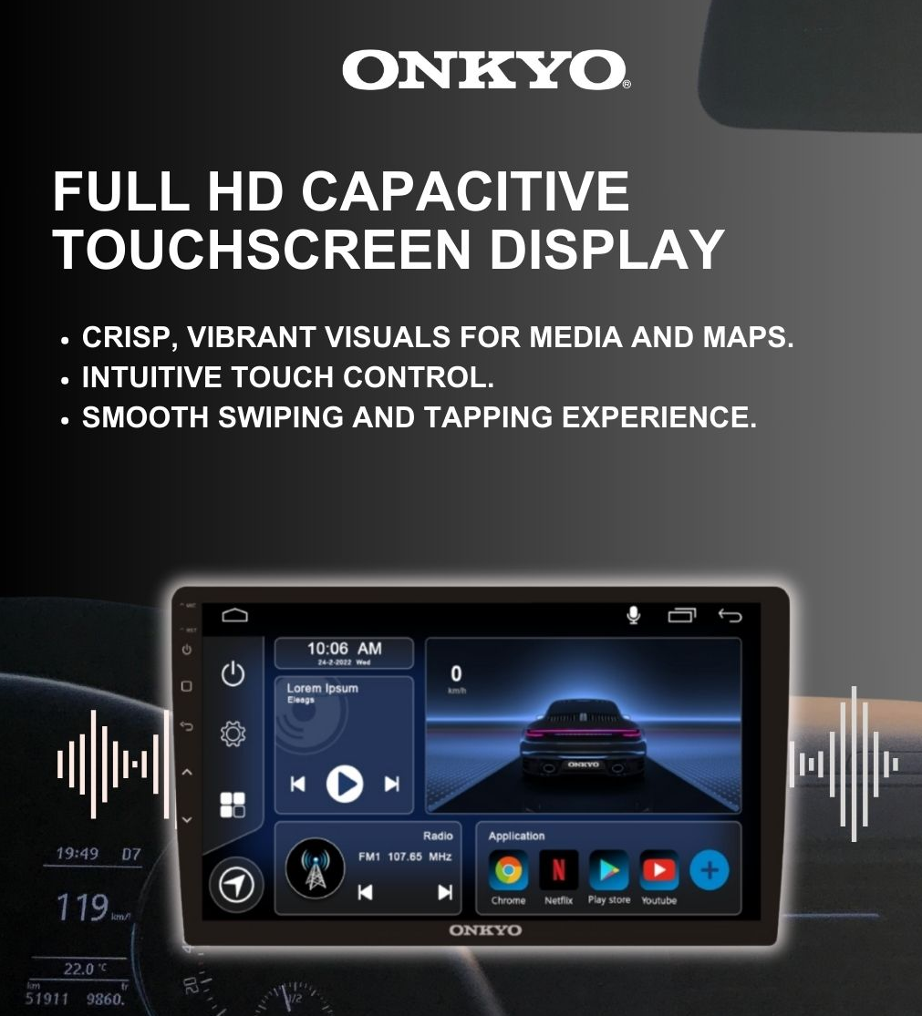 Onkyo X-QD1120 Android Car Player - navigation and GPS map display - Onkyo at Nandi Car Accessories