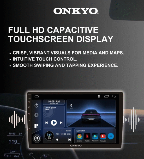 Onkyo X-QD1120 Android Car Player - box contents and wiring harness - Onkyo at Nandi Car Accessories