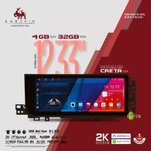 Karzkin KZN-CRETA 24 XL Android Multimedia Player  12.33 2K OLED Display for Hyundai Creta 2024 (4GB RAM, 32GB ROM) - Imag...